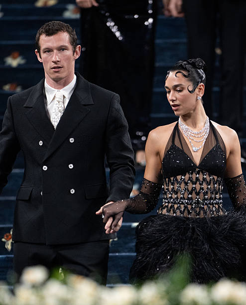 Actor Callum Turner and Dua Lipa Arrive