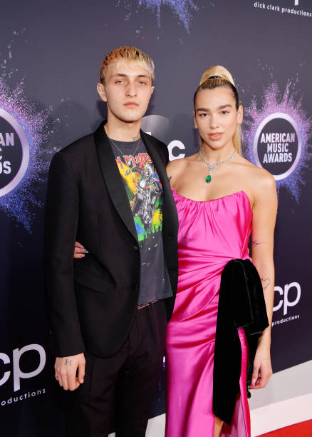 Anwar Hadid and Dua Lipa attend the 2019 American Music Awards at Microsoft Theater on November 24, 2019 in Los Angeles, California.