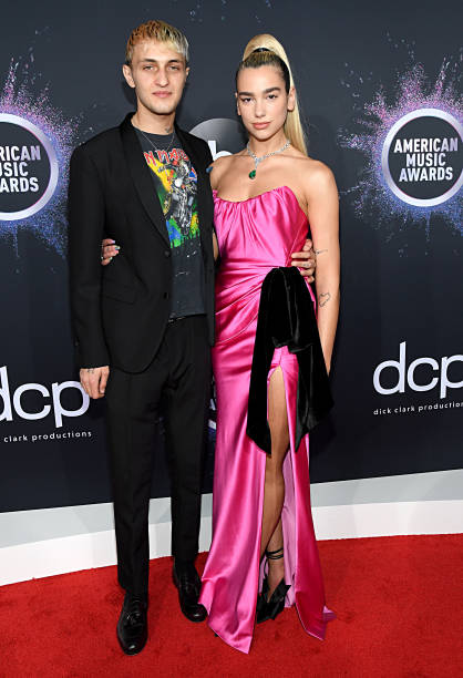 Anwar Hadid and Dua Lipa attend the 2019 American Music Awards at Microsoft Theater on November 24, 2019 in Los Angeles, California.