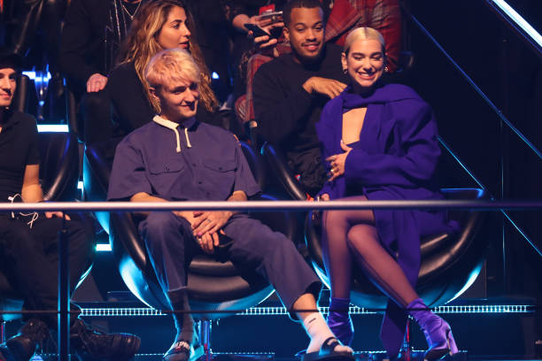 Anwar Hadid and Dua Lipa During the Mtv Emas 2019