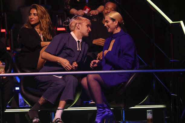 Anwar Hadid and Dua Lipa During the Mtv Emas 2019