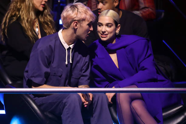 Anwar Hadid and Dua Lipa During the Mtv Emas 2019