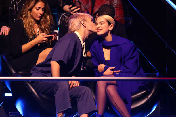 Anwar Hadid and Dua Lipa During the Mtv Emas 2019