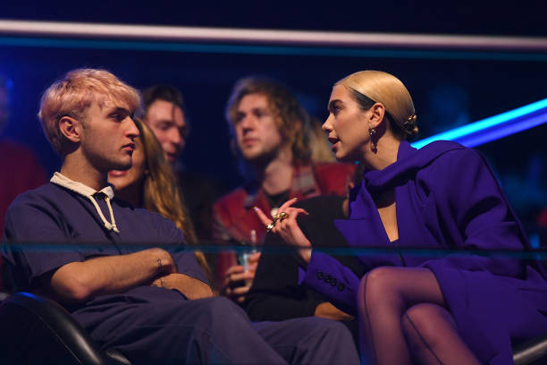 Anwar Hadid and Dua Lipa During the Mtv Emas 2019