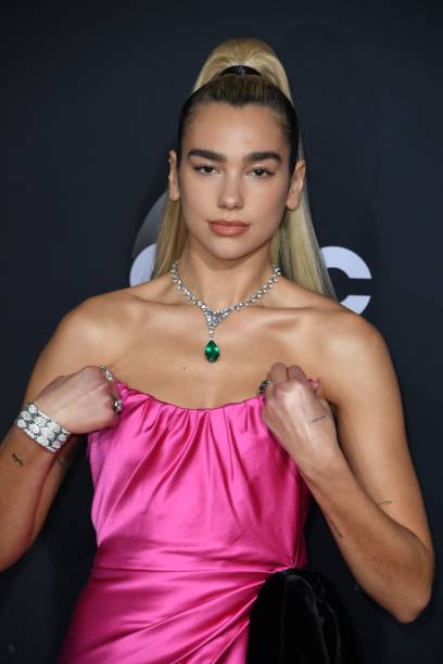 British singer Dua Lipa arrives for the 2019 American Music Awards at the Microsoft theatre on November 24, 2019 in Los Angeles — frame 25/27 (408×612)