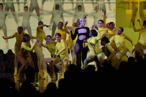 British Singer Dua Lipa Performs During the Mtv