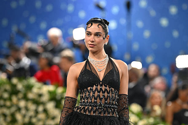 British singer-songwriter Dua Lipa arrives for the 2025 Met Gala at the Metropolitan Museum of Art on May 5 in New York. The Gala raises money for the Metropolitan Museum of Art's Costume Institute. The 2025 Met Gala is themed "Tailored for You," aligning with the Costume Institute's exhibition, "Superfine: Tailoring Black Style," set to open to the public on May 10 (612×408)