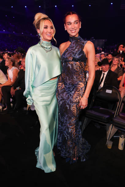 Brittany Aldean and Dua Lipa at the Academy