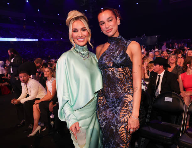 Brittany Aldean and Dua Lipa at the Academy