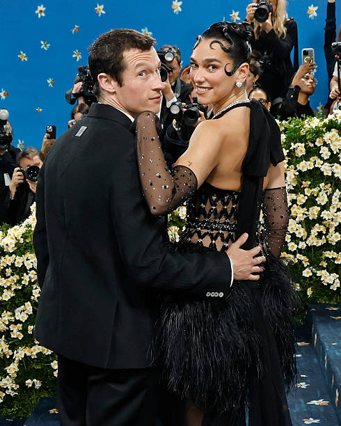 Callum Turner and Dua Lipa Attend Superfine Tailor