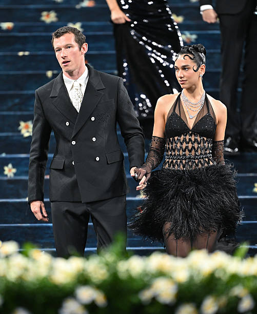 Callum Turner and Dua Lipa Attends the 2025 Met