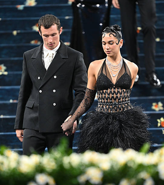 Callum Turner and Dua Lipa Attends the 2025 Met