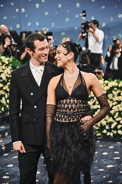 Callum Turner Dua Lipa at the 2025 Met Gala Celebr
