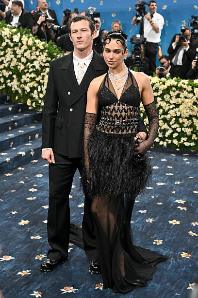 Callum Turner Dua Lipa at the 2025 Met Gala Celebr