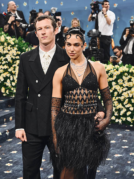 Callum Turner Dua Lipa at the 2025 Met Gala Celebr