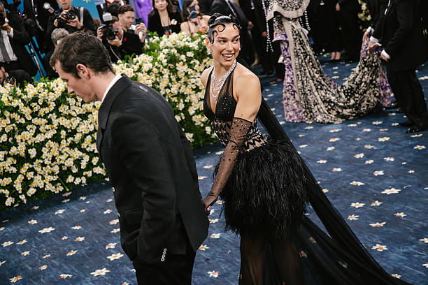 Callum Turner Dua Lipa at the 2025 Met Gala Celebr
