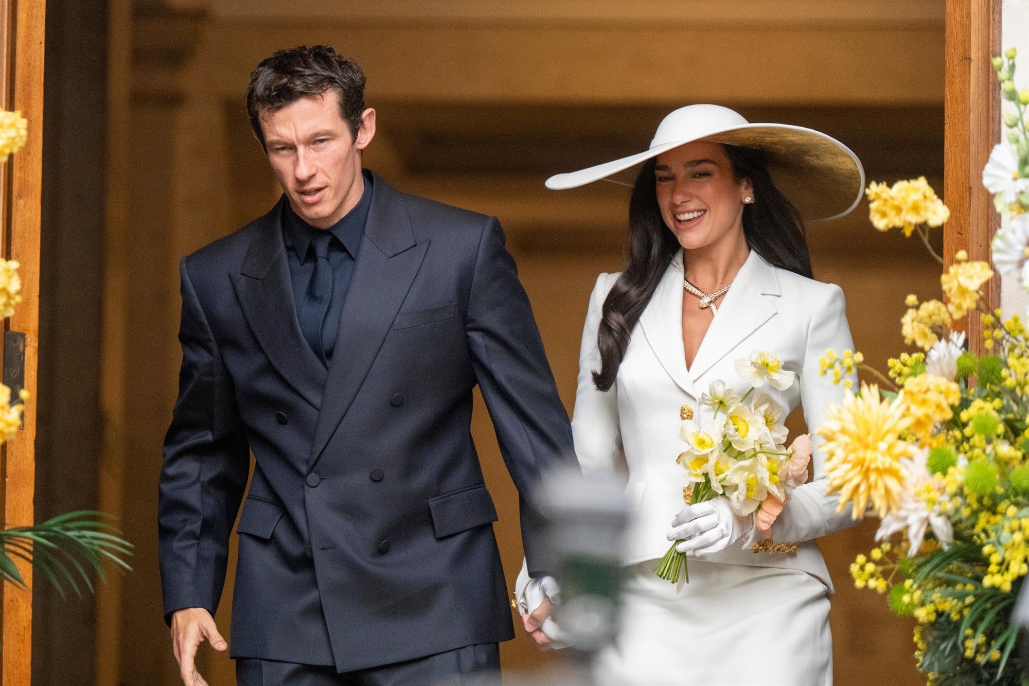 Callum Turner Dua Lipa Marry Again in Sicily Weddi