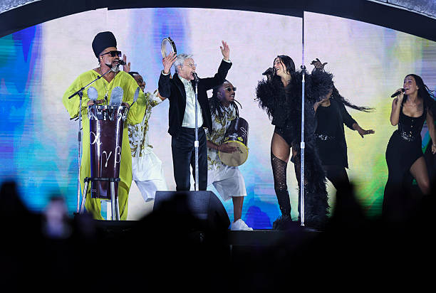 Carlinhos Brown Caetano Veloso and Dua Lipa Perfor