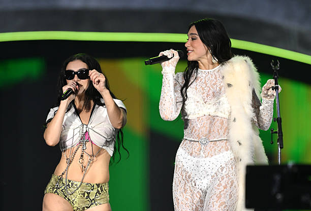 Charli Xcx Performs on Stage with Dua Lipa During (612×416)