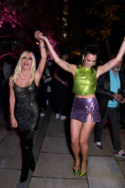 Donatella Versace and Dua Lipa Attend an Exclusive