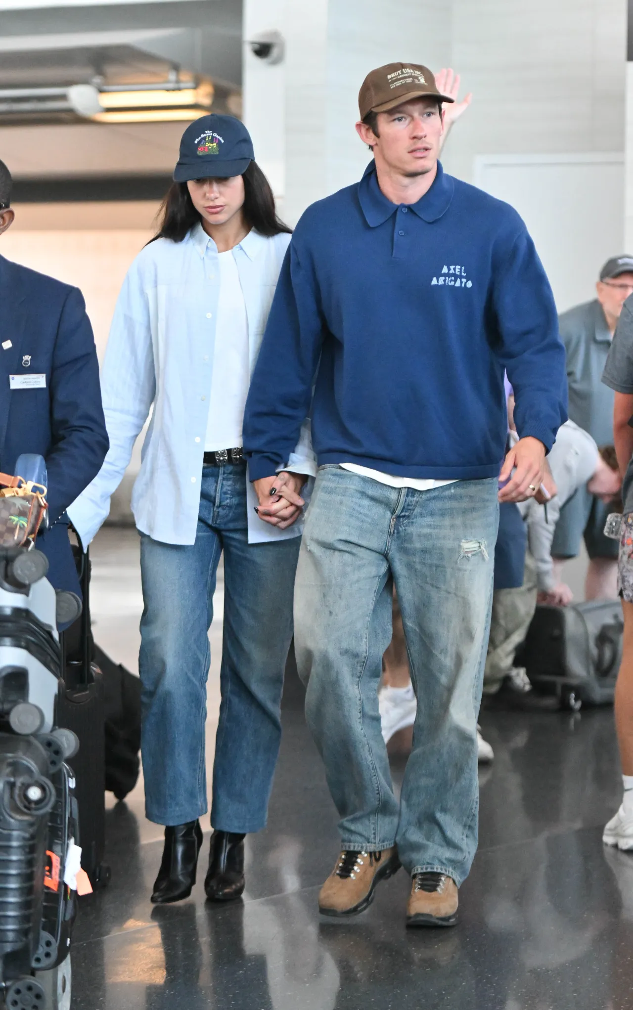 Dua Lipa and Callum Turner Arrive in New York June