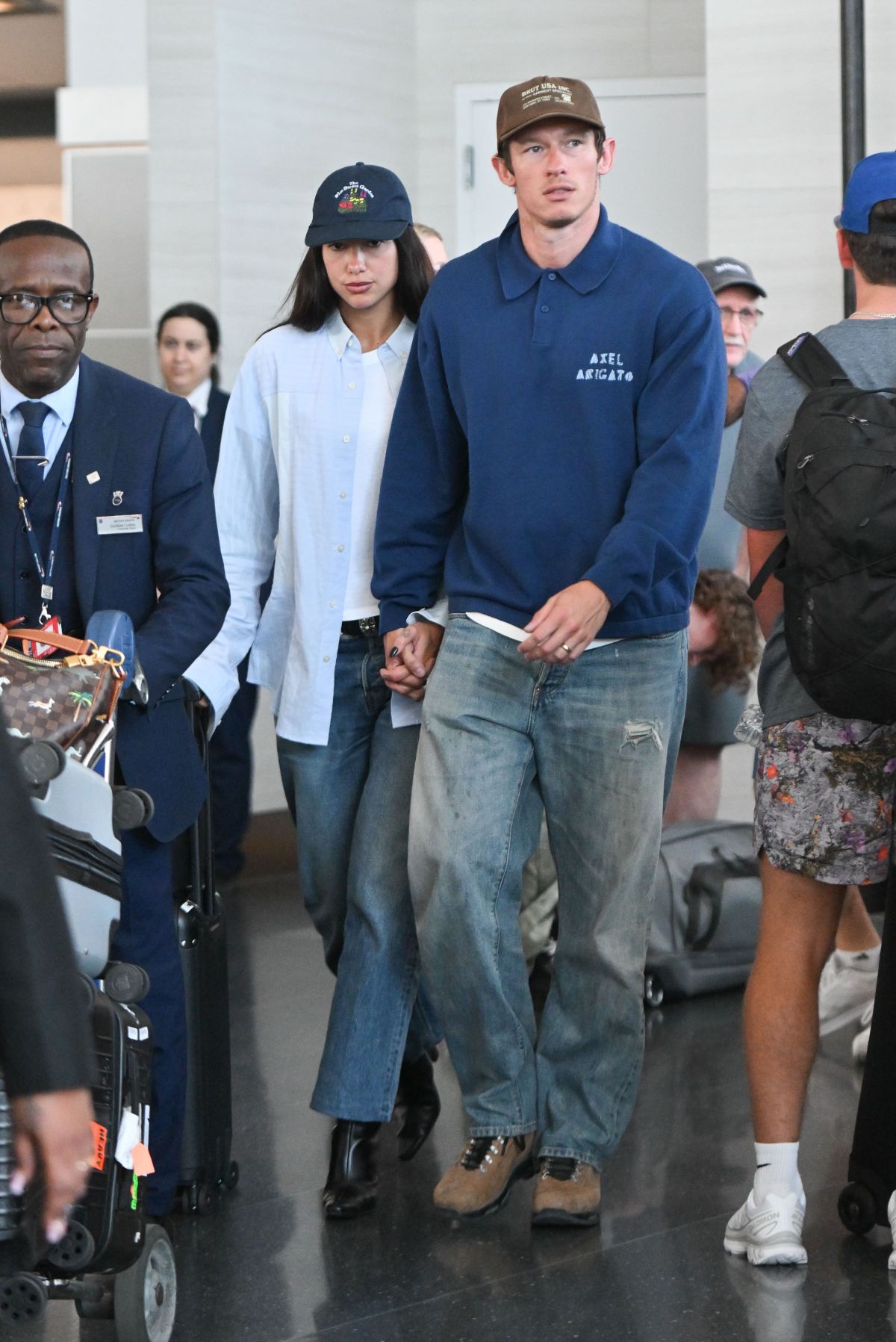 Dua Lipa and Callum Turner Arrives in New York Cit