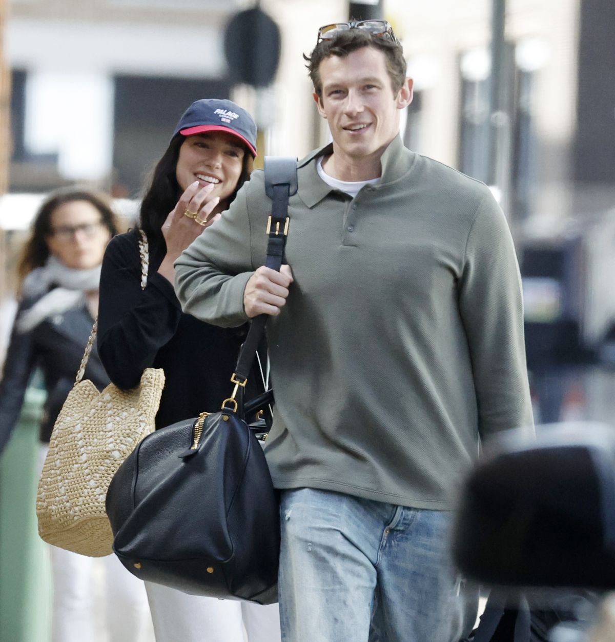 Dua Lipa and Callum Turner Arrives to Board a Sici