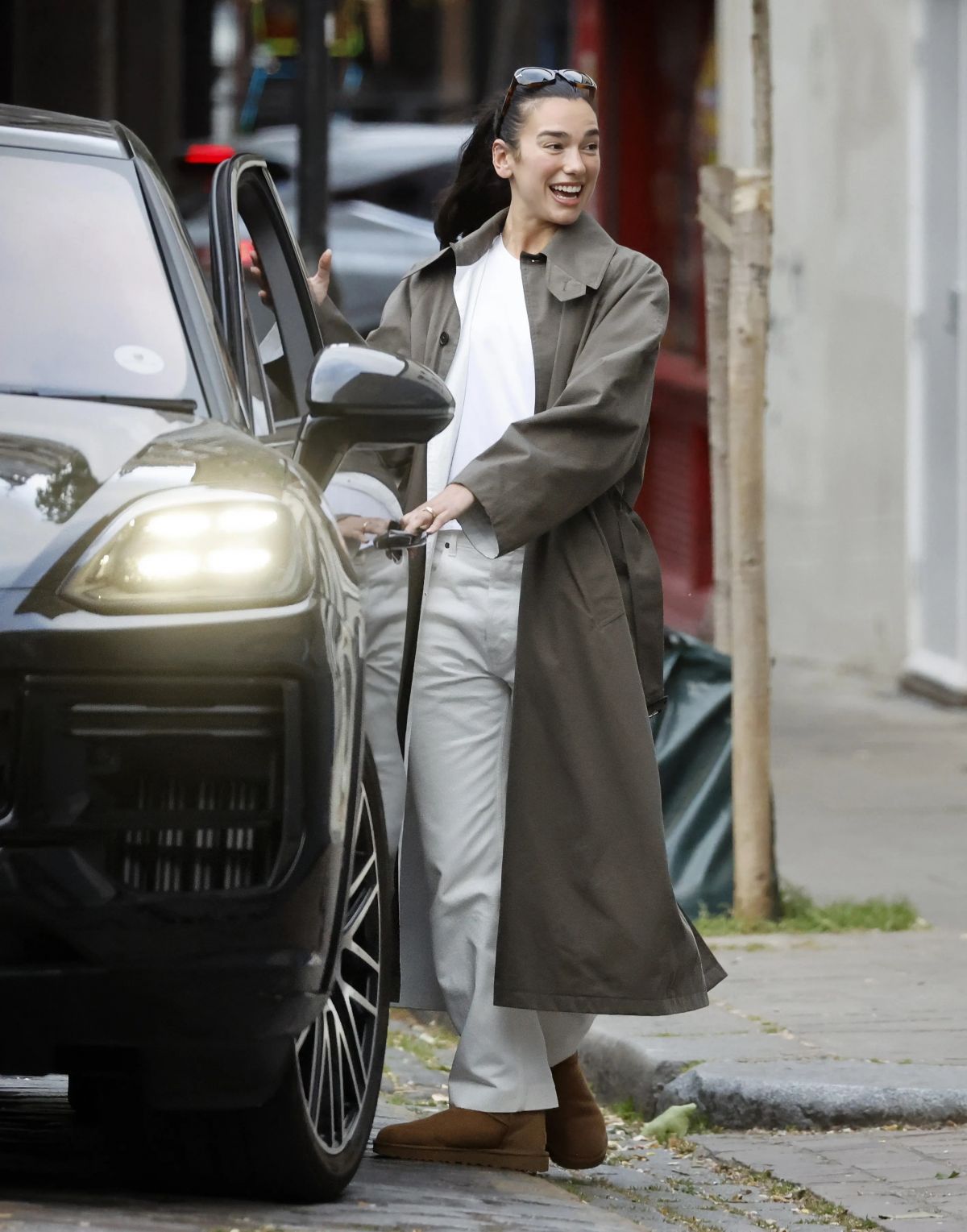 Dua Lipa and Callum Turner at a Low Key Dog Walk