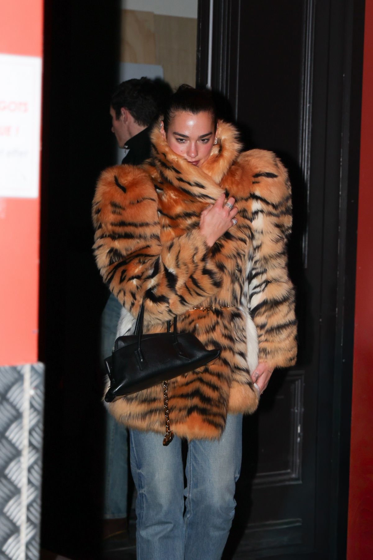 Dua Lipa and Callum Turner at Costes in Paris