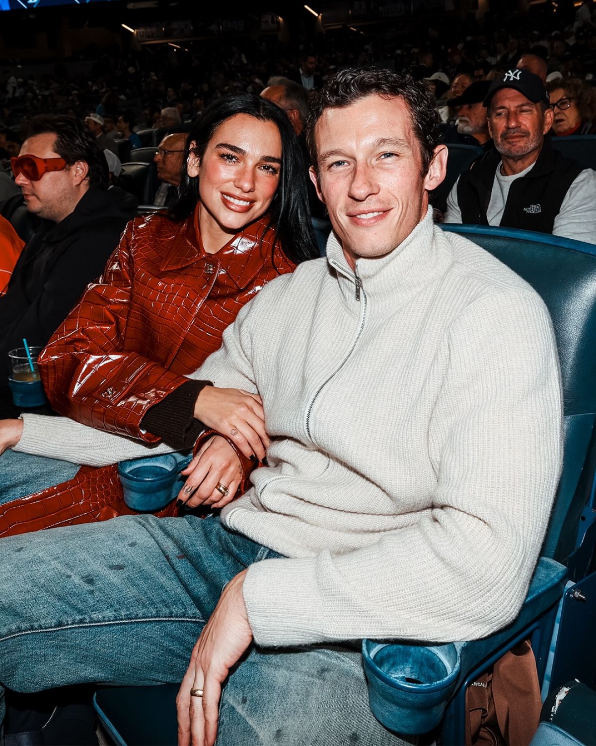 DUA LIPA and Callum Turner at MLB American League Division Series Playoff Game in New York City 10/07/2026