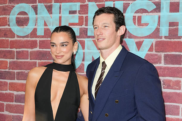 Dua Lipa and Callum Turner at Universal Pictures