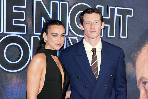 Dua Lipa and Callum Turner at Universal Pictures