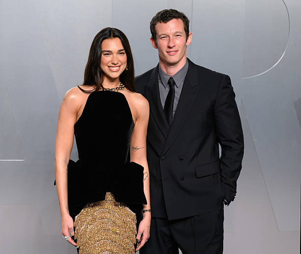Dua Lipa and Callum Turner attend the 2026 Vanity Fair Oscar Party hosted by Mark Guiducci at Los Angeles County Muse...