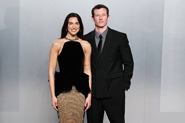 Dua Lipa and Callum Turner attend the 2026 Vanity Fair Oscar Party Hosted By Mark Guiducci at Los Angeles County Muse...