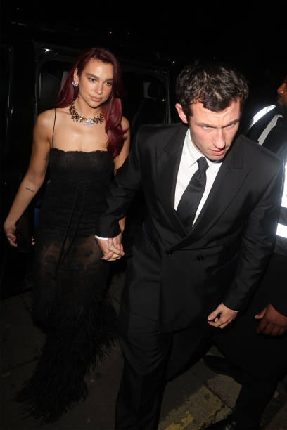 Dua Lipa and Callum Turner Attend the British Vogu