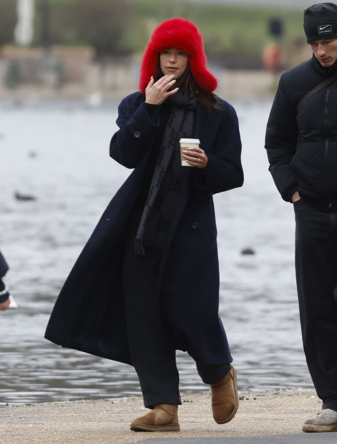 Dua Lipa and Callum Turner Hyde Park Walk December