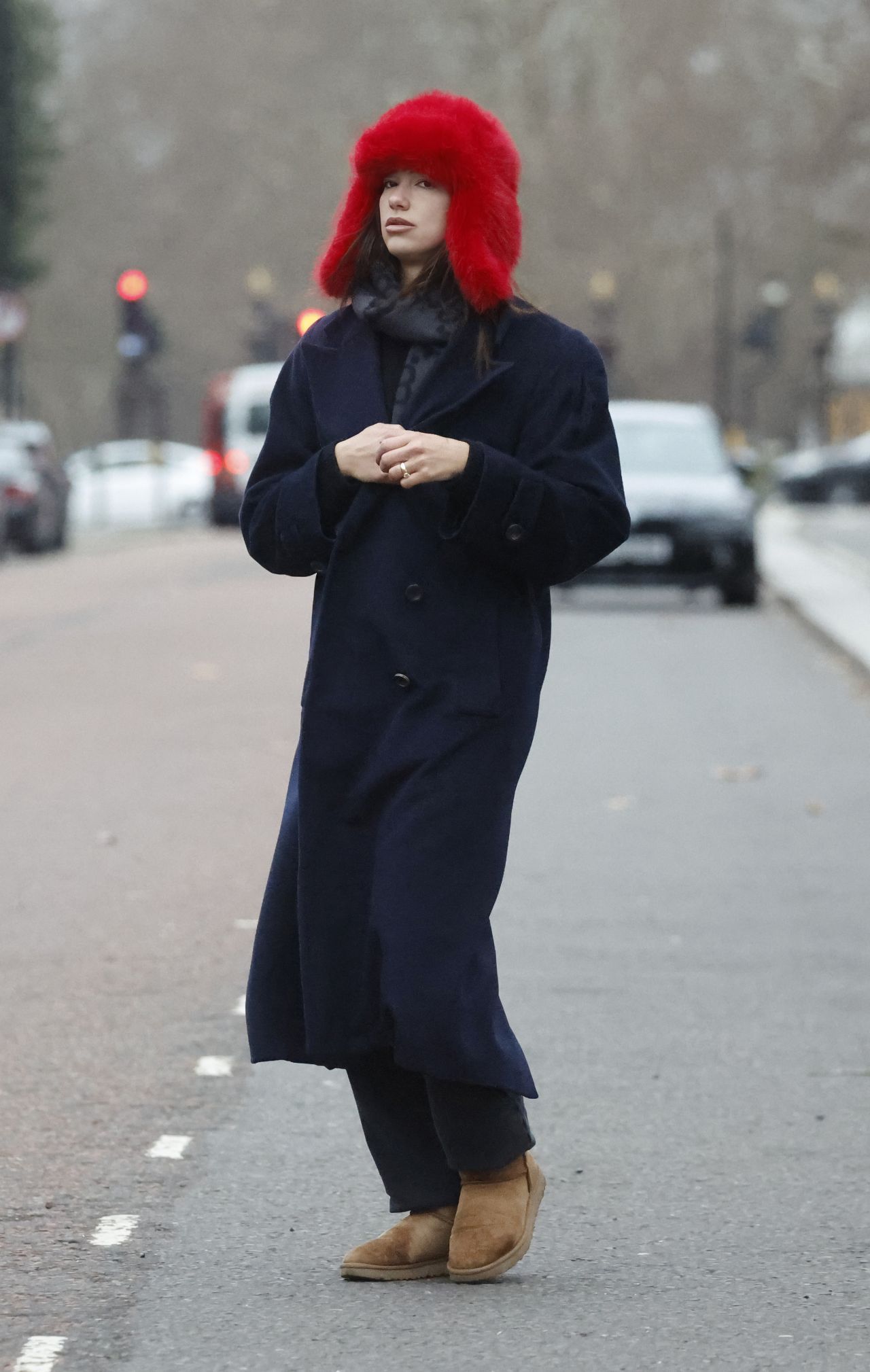 Dua Lipa and Callum Turner Hyde Park Walk December