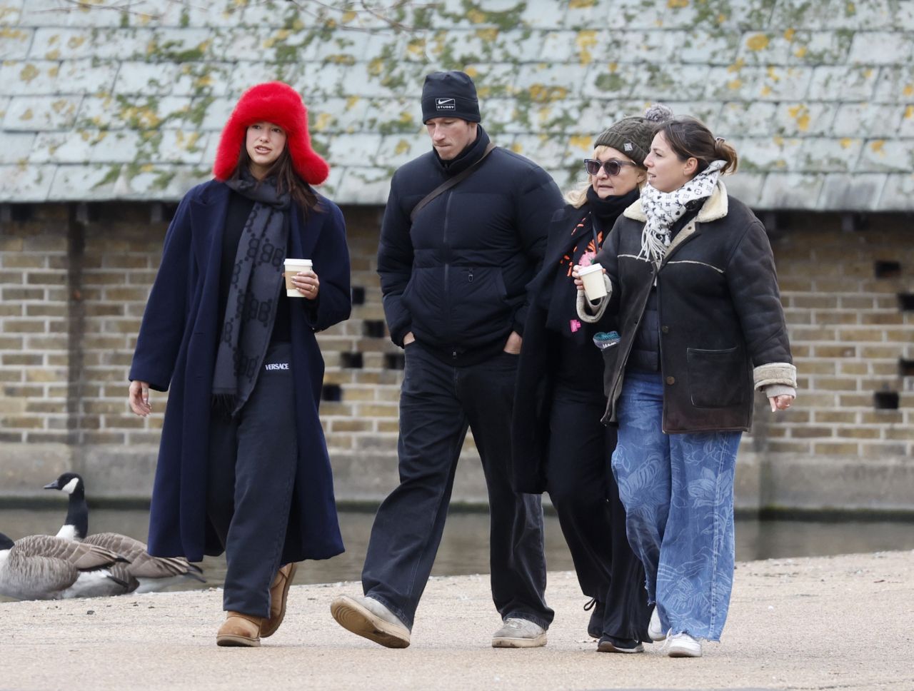 Dua Lipa and Callum Turner Hyde Park Walk December