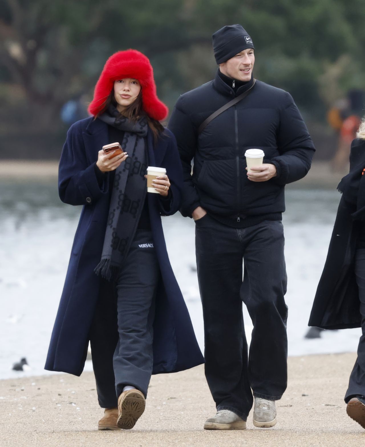 Dua Lipa and Callum Turner Hyde Park Walk December