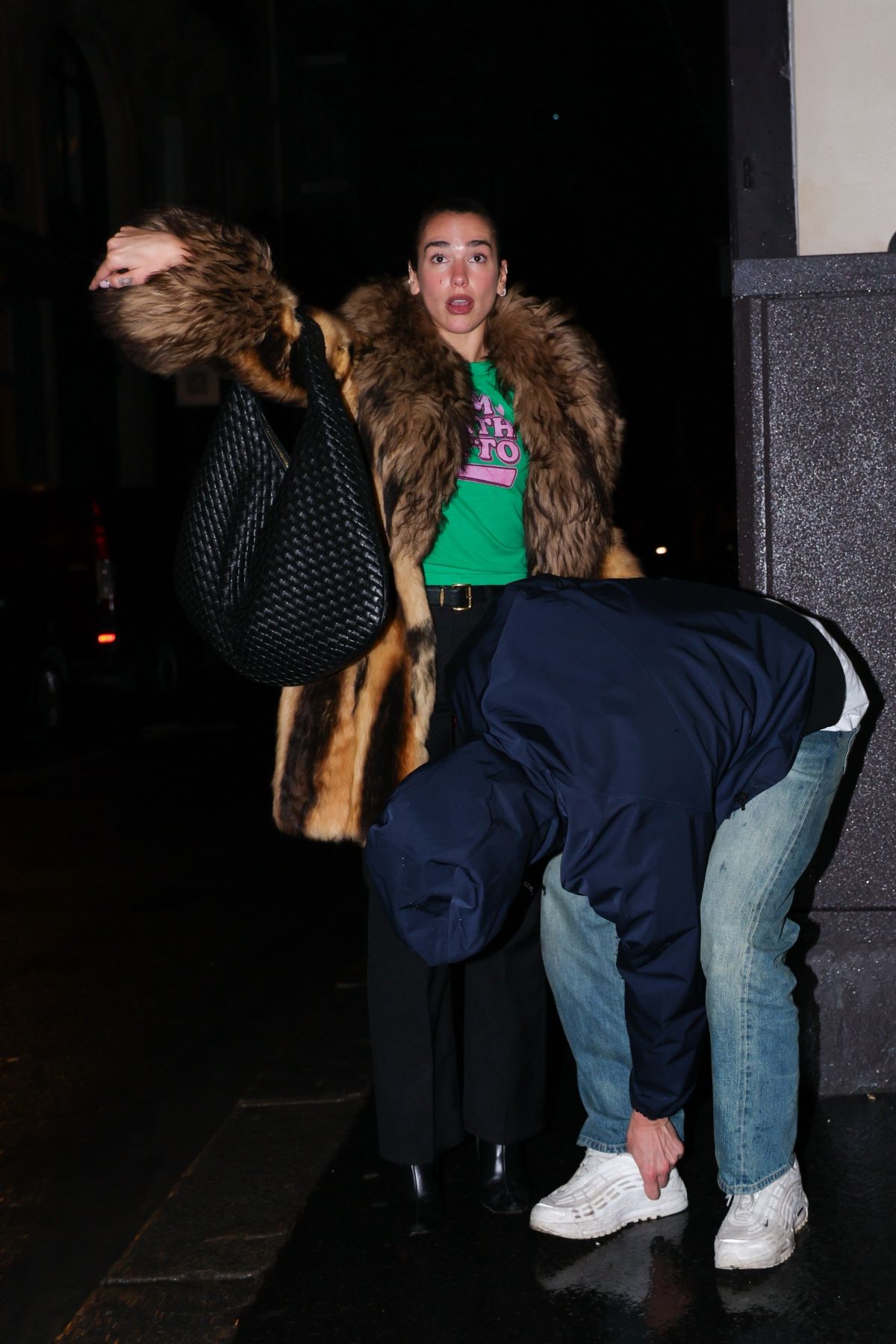 Dua Lipa and Callum Turner Leaves Dinner with Tate