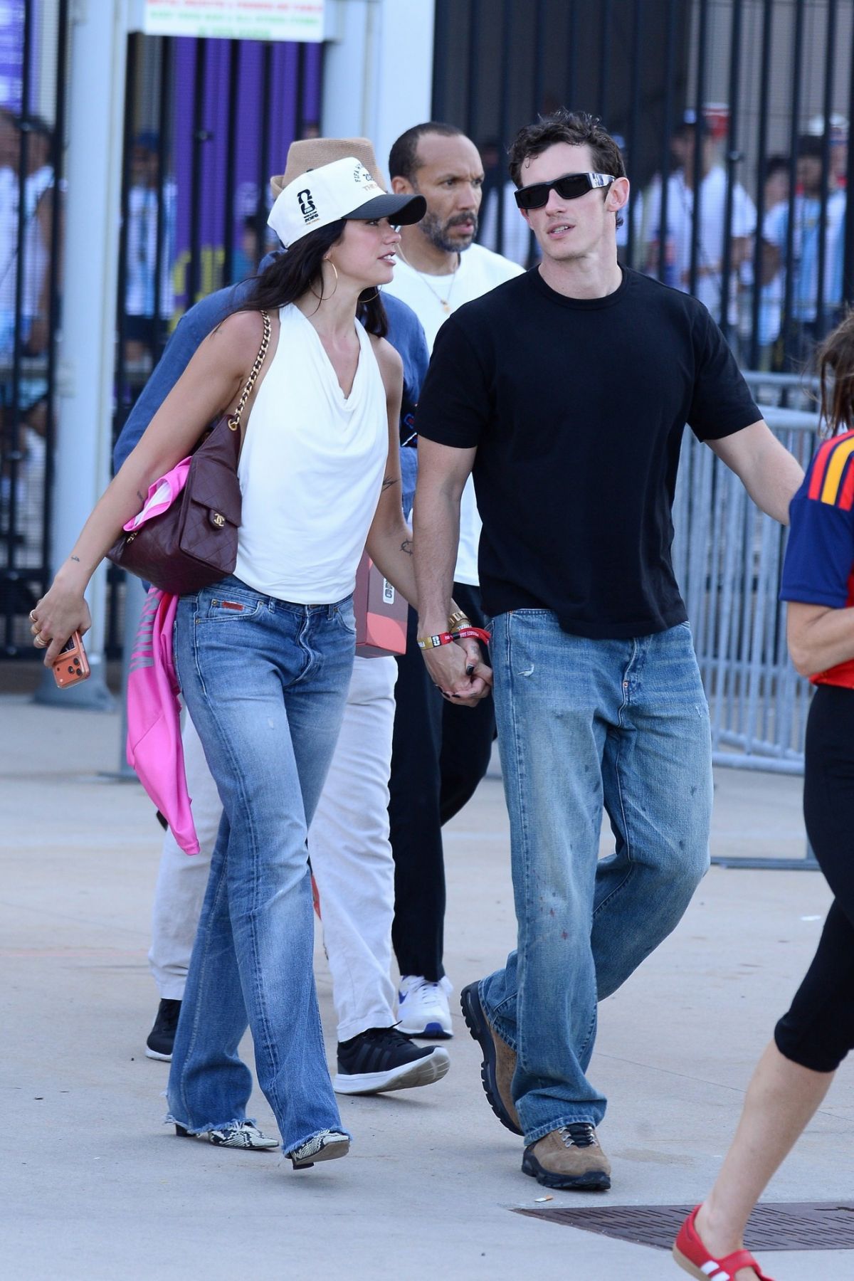 Dua Lipa and Callum Turner Leaves Metlife Stadium