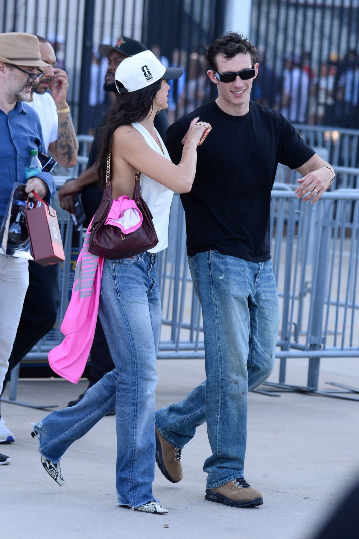 Dua Lipa and Callum Turner Leaves Metlife Stadium