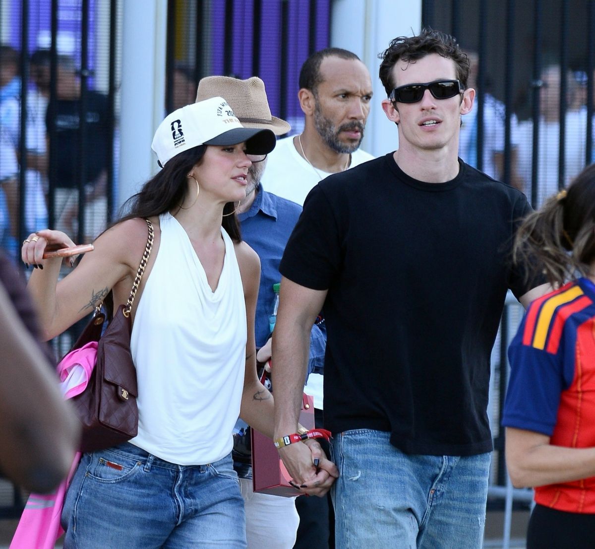 Dua Lipa and Callum Turner Leaves Metlife Stadium