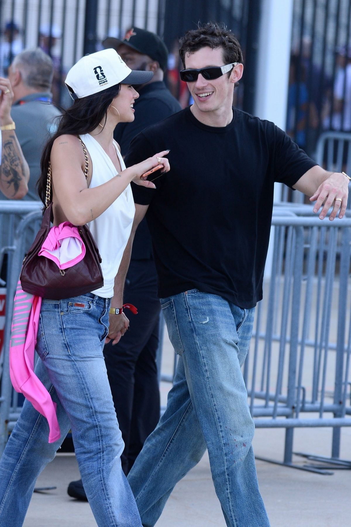 Dua Lipa and Callum Turner Leaves Metlife Stadium