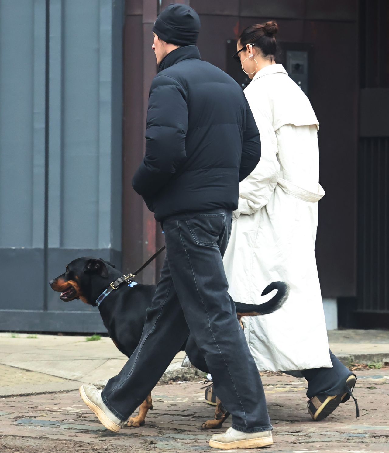Dua Lipa and Callum Turner on Dog Walk London Janu