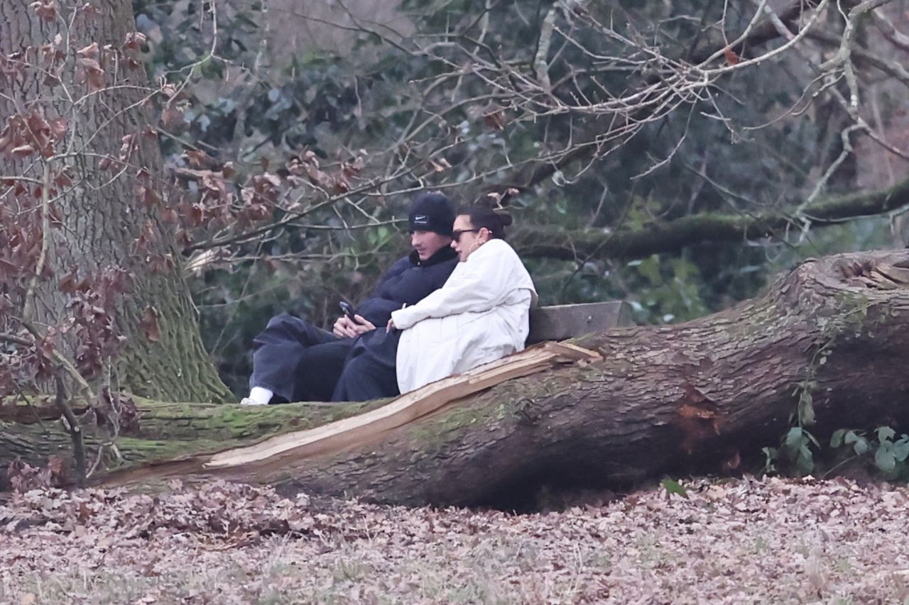 Dua Lipa and Callum Turner on Dog Walk London Janu
