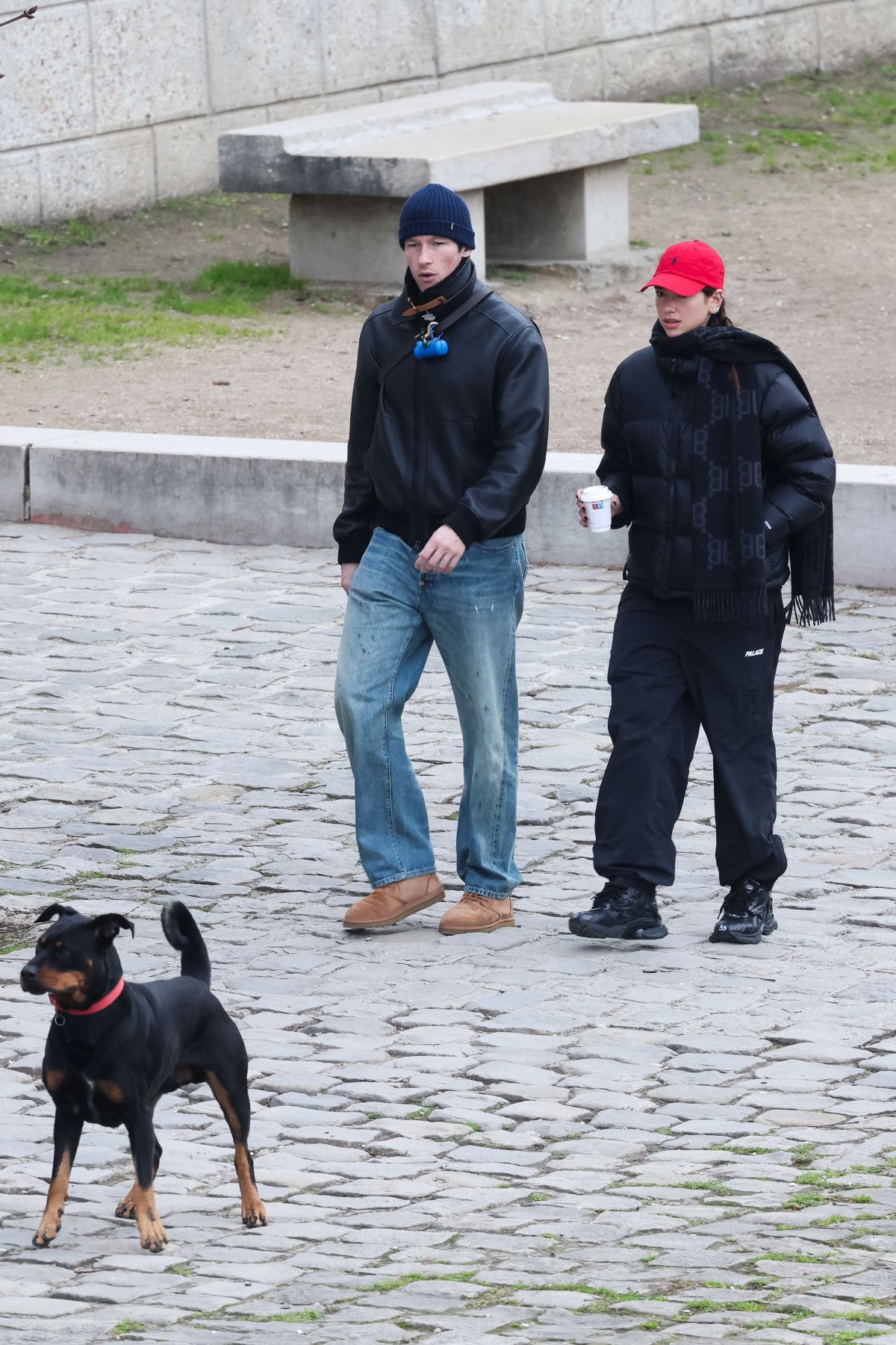 Dua Lipa and Callum Turner Out with Their Dog