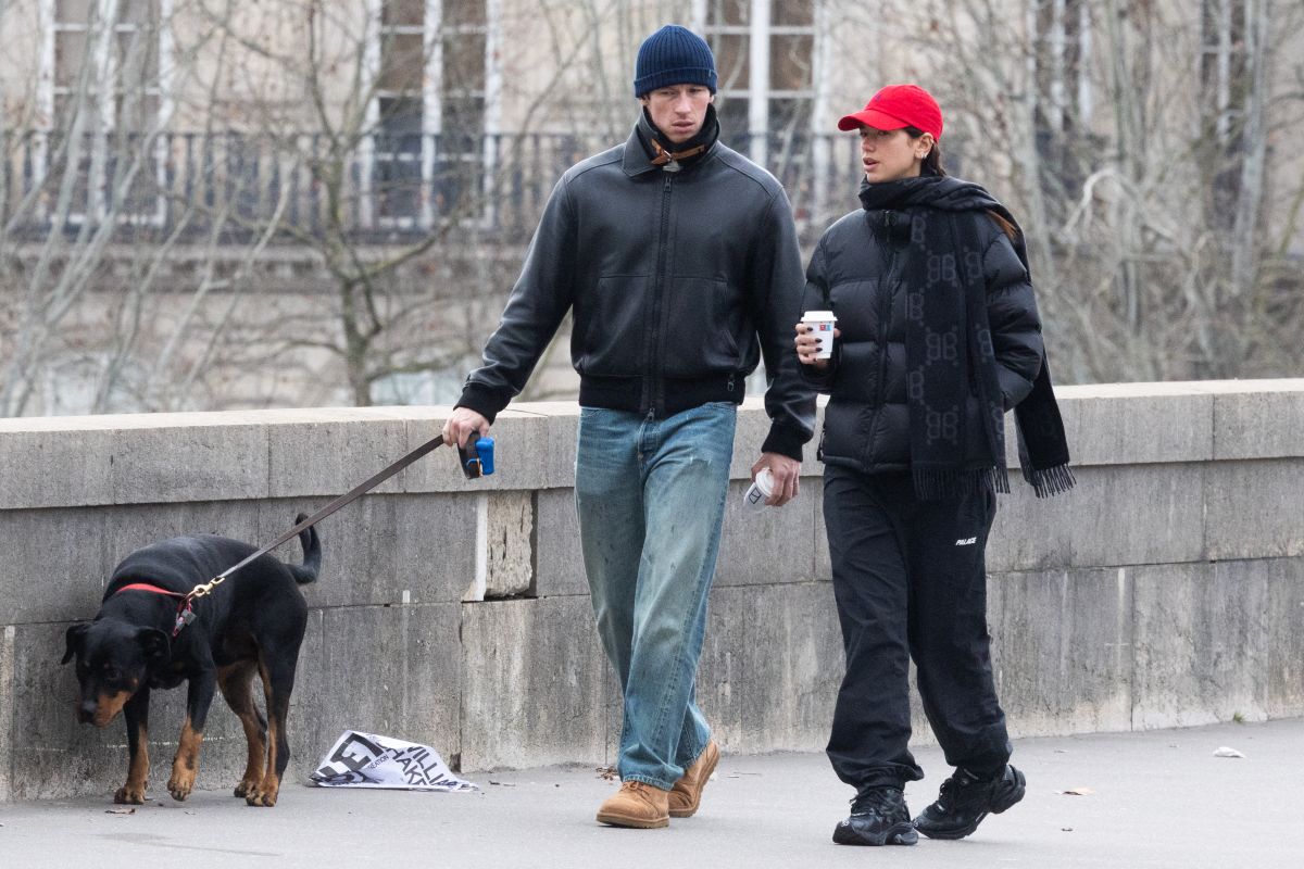 Dua Lipa and Callum Turner Out with Their Dog