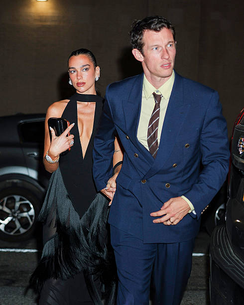 Dua Lipa and Callum Turner Seen at One Night Only (490×612)