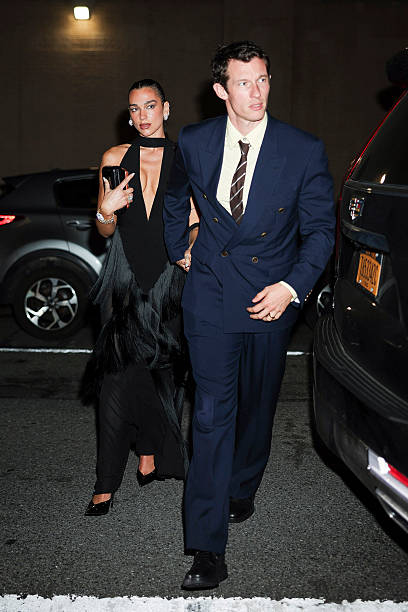 Dua Lipa and Callum Turner Seen at One Night Only